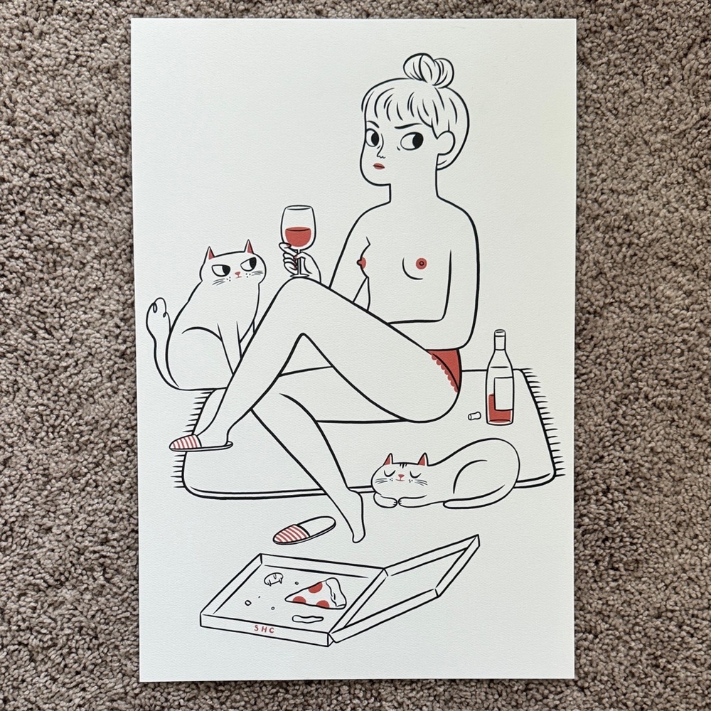 Stay Home Club “Night In” Art Print 12x18”